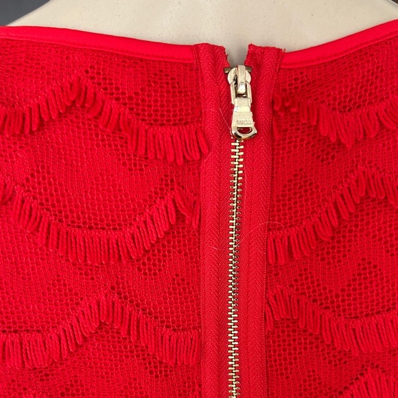 ❤️GUESS SZ 2 Red Scalloped Crochet Lace Dress size 8 - Picture 7 of 9